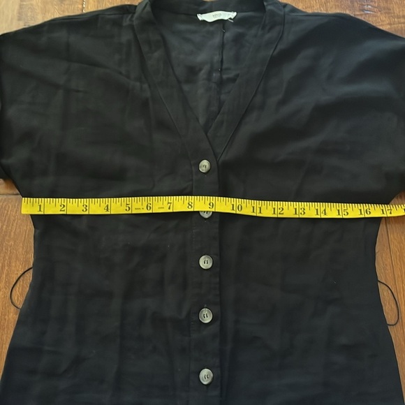 MNG Viscose Button Front Jumpsuit V Neck Black Size XS - Picture 6 of 11